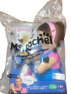 Ms. Rachel Plush Doll - Brown Hair, Pink Outfit